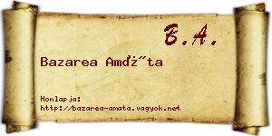 Bazarea Amáta névjegykártya